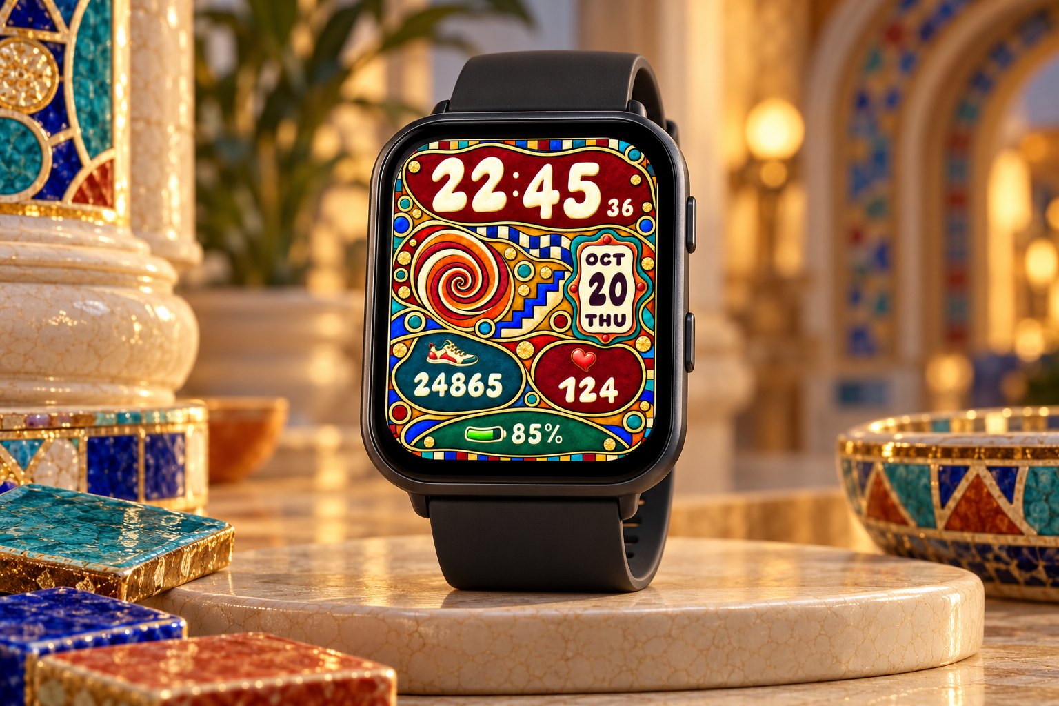 Bip Max Mosaic Flow by 28miura for Amazfit Bip Max — presentation artwork