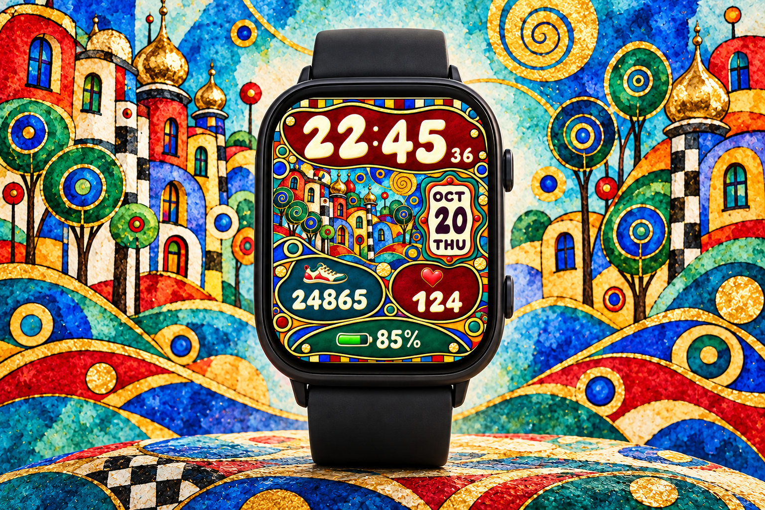 Hw Bip Max Mosaic Flow by 28miura for Amazfit Bip Max — presentation artwork